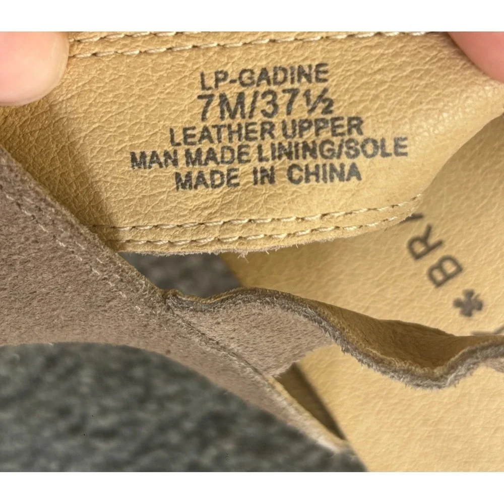 Lucky Brand Gadine Women's Espadrille Sandals Size 7 M Tan Suede Leather Comfort
